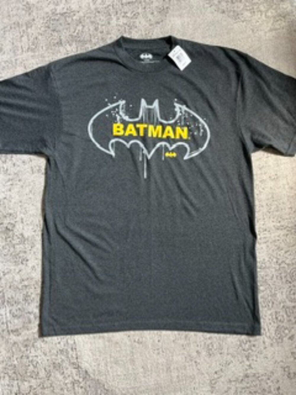 🧡3/15 NWT Batman Gray T-Shirt Men's 2XLT